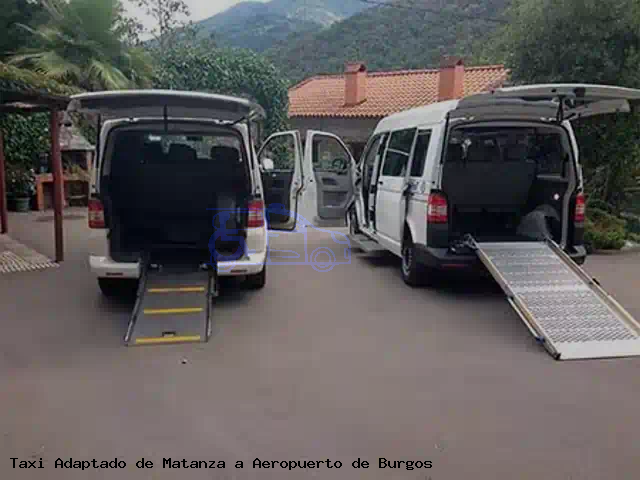 Taxi accesible de Aeropuerto de Burgos a Matanza